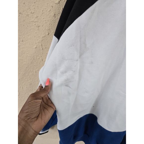 Vintage Adidas Sweatshirt, Blue/ Black/ White, Size Small Oversized With Defect - Picture 5 of 7